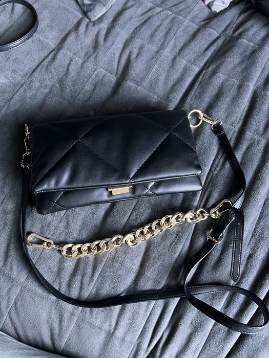 Torebka kopertowka STEVE MADDEN czarna lancuch