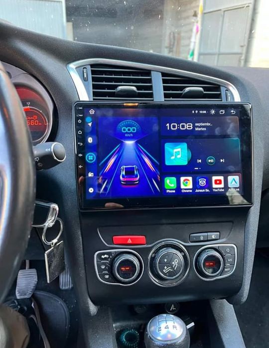 Rádio Android 13 com GPS Citroën C4 2 (Novo)