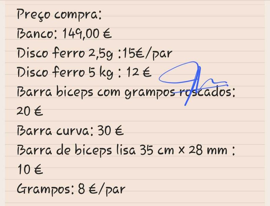 Banco musculação para venda