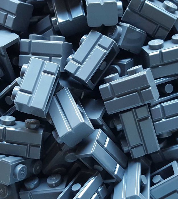 LEGO 98283 Brick MUREK, CEGŁA  1x2 Ciemno Szary - 200 sztuk Lego NOWE