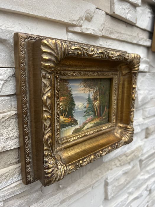 Kolekcja 5szt ręcznie malowanych obrazkow obrazek w drewnianej ramie