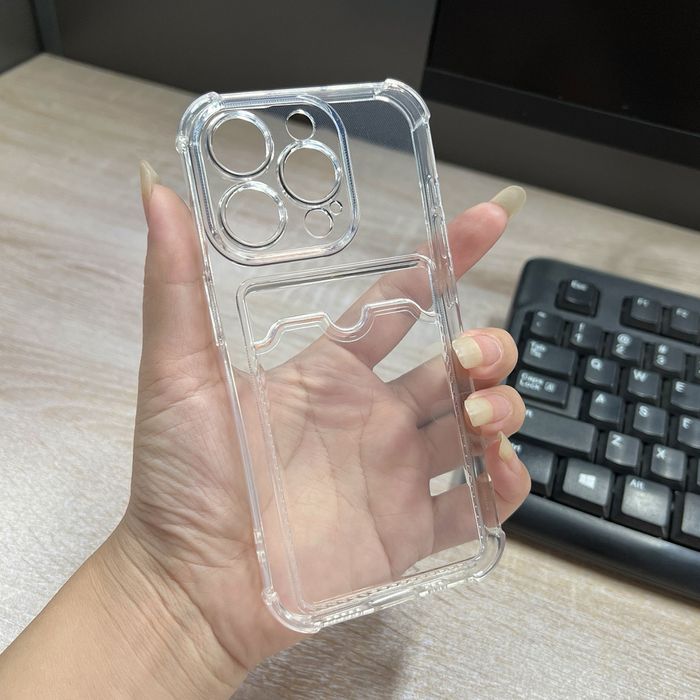 Прозорий чохол з кишенею для IPhone 7-17 Pro Max