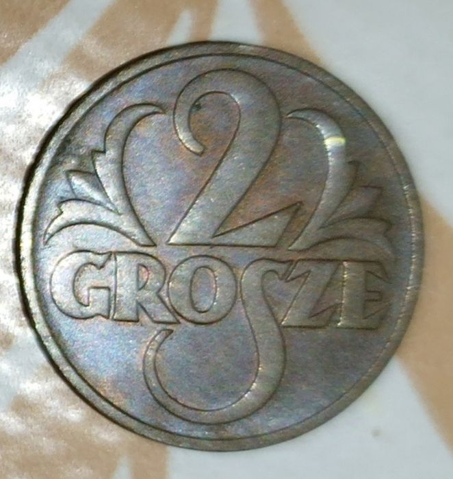 Moneta 2 grosze z 1939 roku