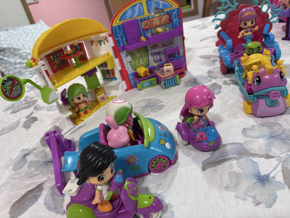 Pinypon parque de diversões, barco pirata e hamburgaria