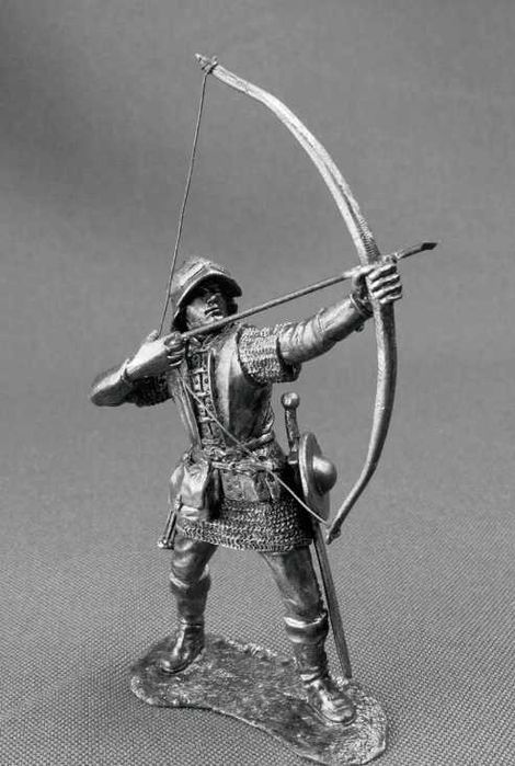 ФИГУРКА статуэтка сувенир рыцарь с луком сплав олова высота 6-7см