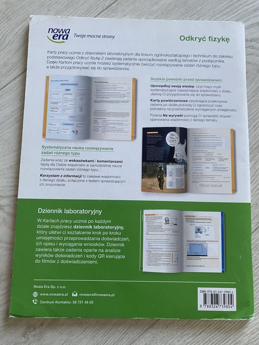 Odkryć Fizykę 2 - karty pracy ucznia ćwiczenia
