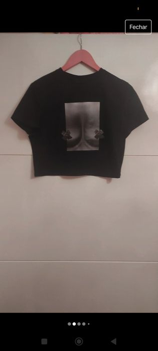 T-shirt engraçada xl nova, top croped