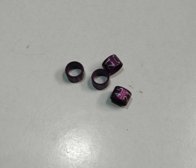 5 Anilhas, marcação de aves, pássaros, psitacídeos