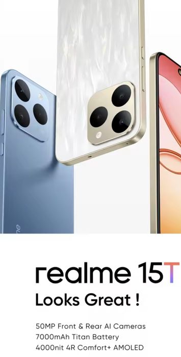 Realme 15 T - чудовий екран, пристойні камери, максимальний клас захисту, та автономність!