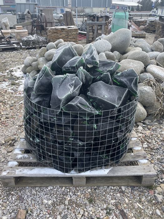 Szkło Wulkaniczne - Kamień Ogrodowy Bryłki Szklane Żwir Grys Akwarium