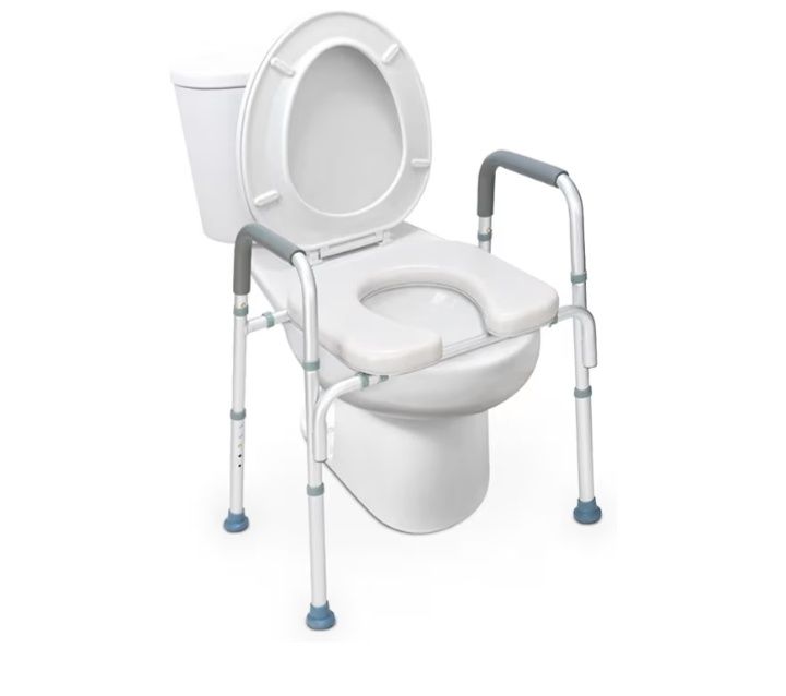Podwyższenie deski HEAO z podłokietnikami dla seniorów, rama toalety z