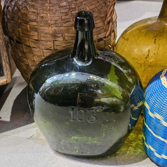 Garrafão Antigo Vidro Verde — Dame Jeanne / Damajuana 10,3L