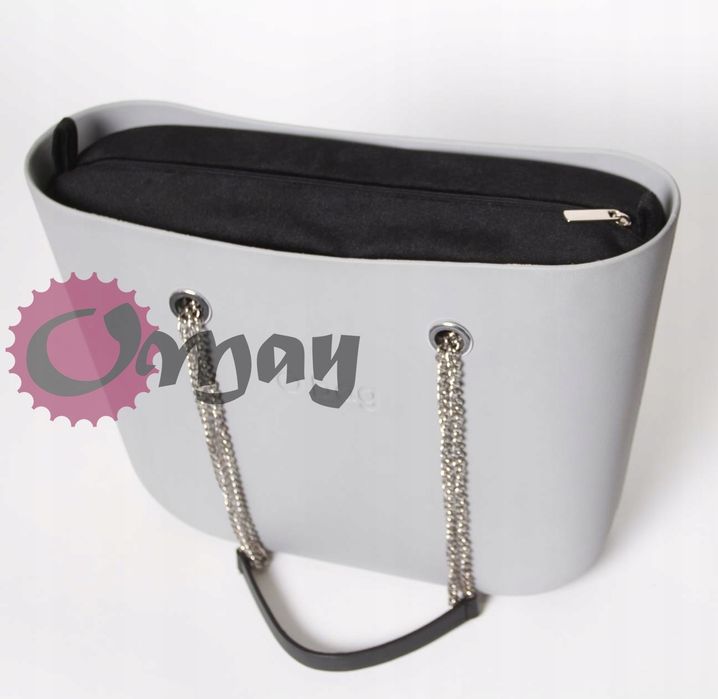 Czarny organizer OBAG STANDARD welur elegant wkład OMAY