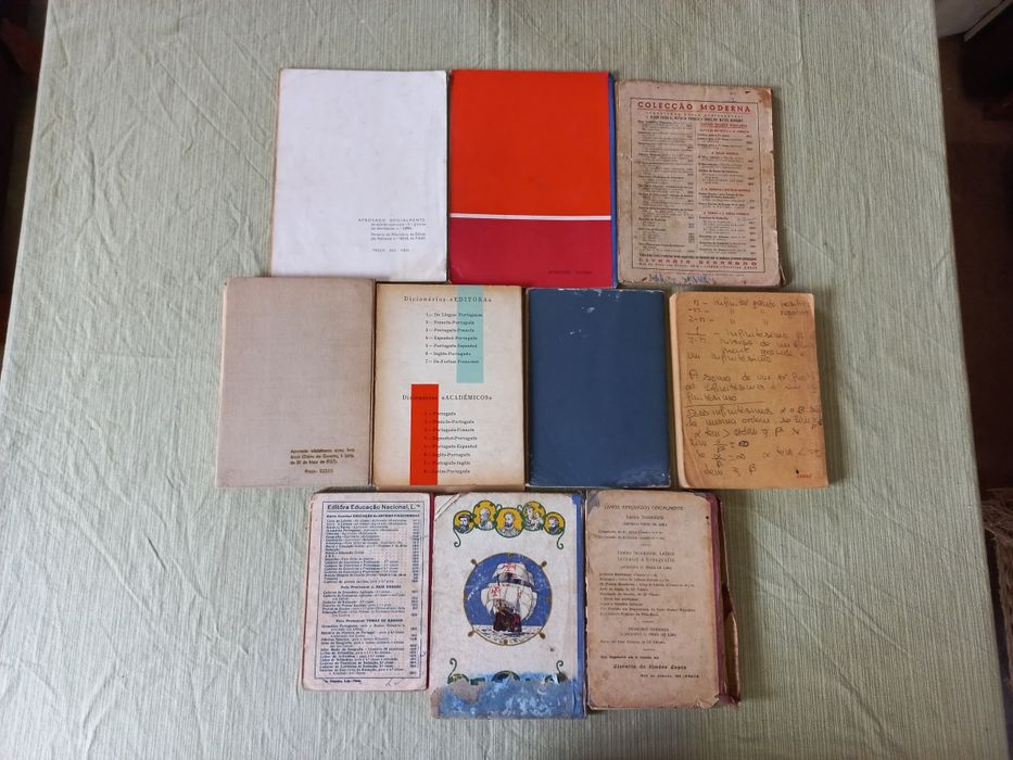 Livros escolares antigos gramatica história Portugal