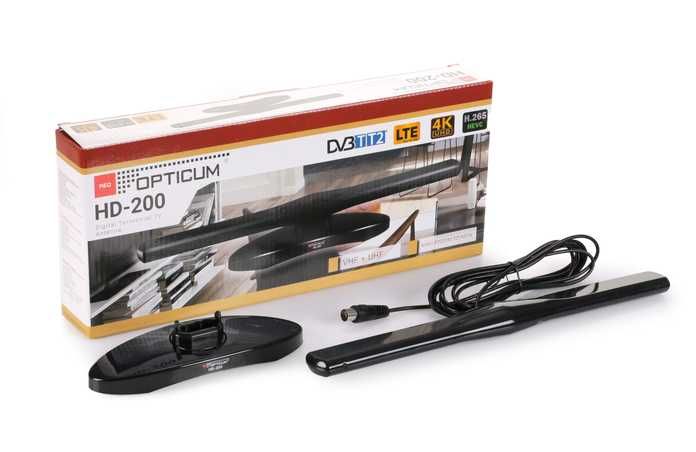 Mocna ANTENA TV POKOJOWA HD-200 - 20 DB wewnętrzna