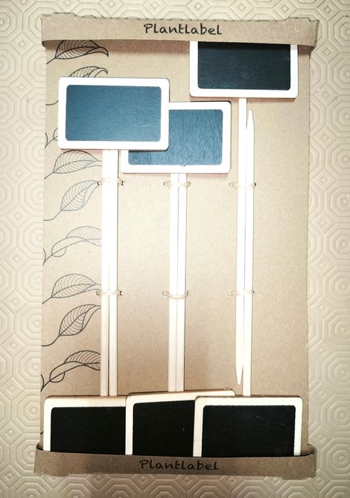 Conjunto 18 placas ardósia plantas jardim