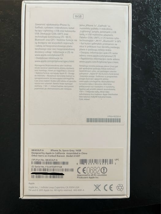 Pudelko iphone 5s