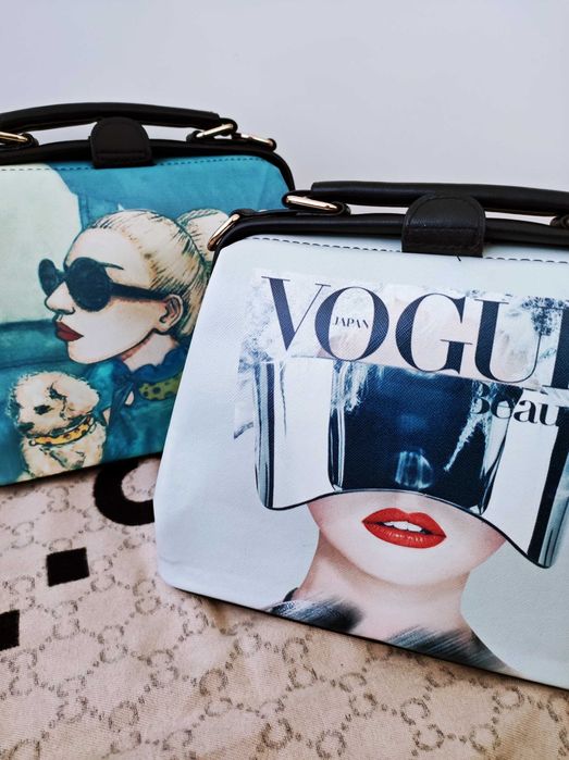 PROMOCJA!! Piękna torba damska kuferek VOGUE!! Biały. PREMIUM. Nowe.