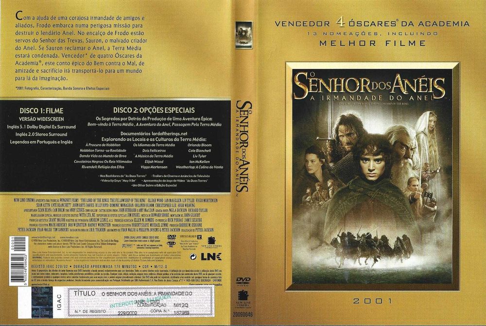 O Senhor dos Anéis - - - - - Os Filmes da Trilogia - - - - - 6 X DVD