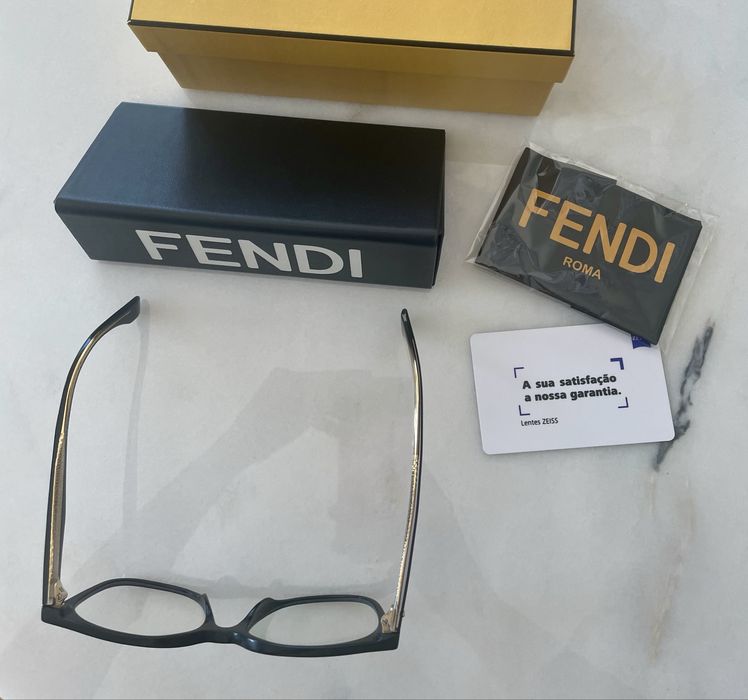 Óculos/ Armações Fendi em massa preto
