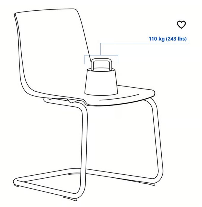 Nowoczesne Krzesło Tobias Ikea cena za 1 szt