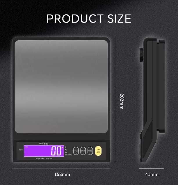 Balança Digital Precisão 1g - 10Kg Recarregável