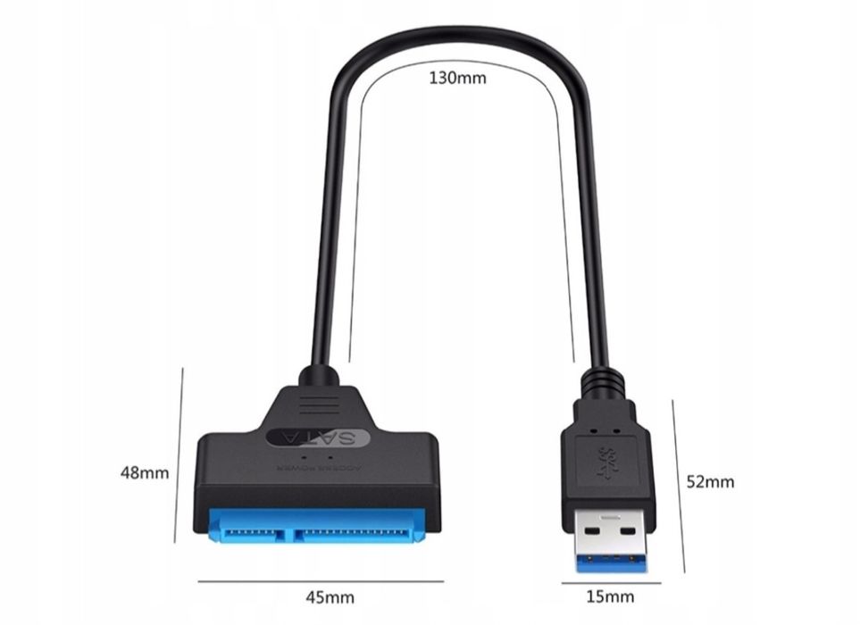Adapter USB 3.0 SATA 2.5" do podłączenia dysków twardych 2.5