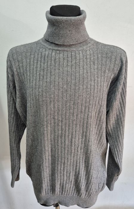 WERTHER roz. L/XL męski delikatny golf premium jedwab + kaszmir