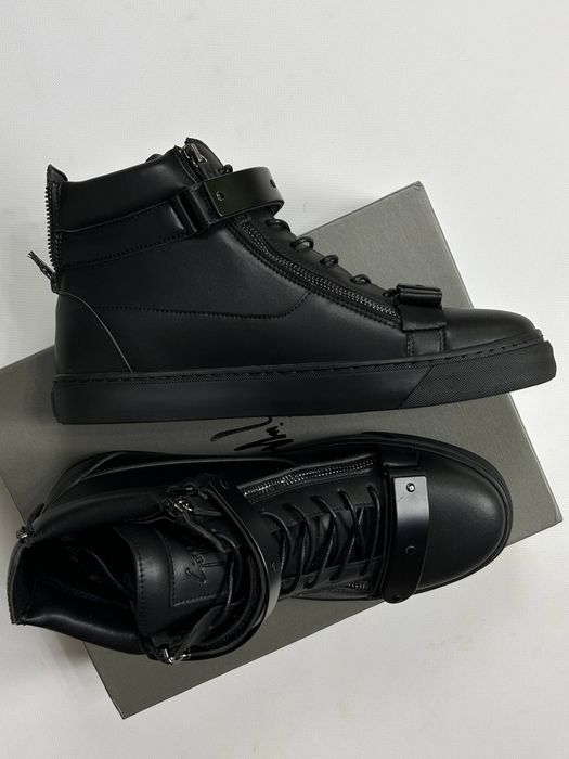 Giuseppe Zanotti Coby кросівки кеди чорні кроссовки шкіряні 43 42 41