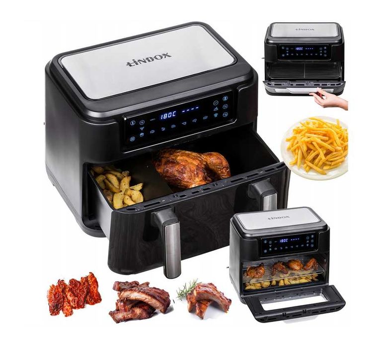 Frytkownica 4w1 beztłuszczowa z wymiennymi akcesoriami koszami 2400W