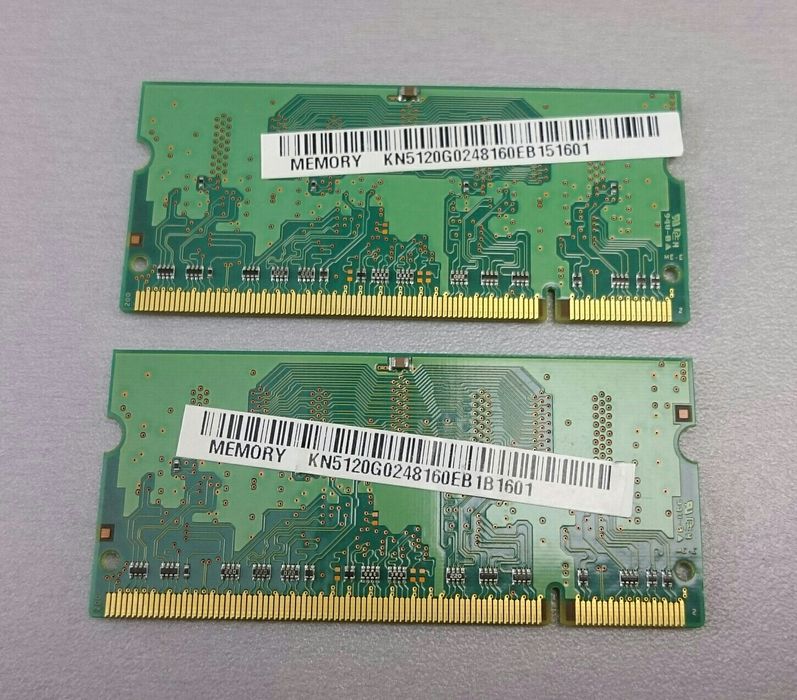 Оперативная памяти DDR2 SO-Dimm 1Гб (2 по 512) PC2-5300S 667MHz