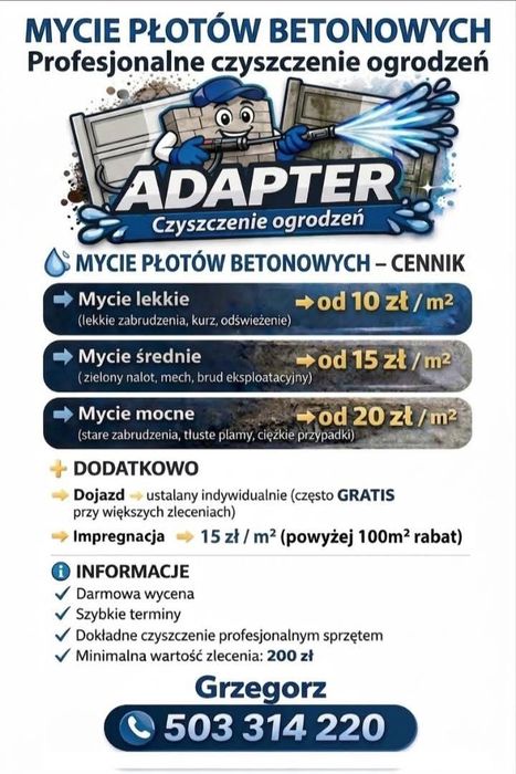 mycie kostki brukowej