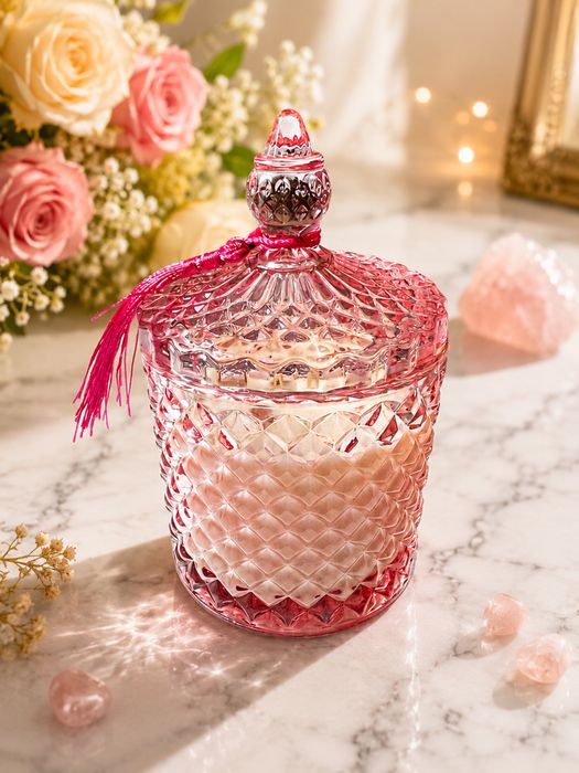 Świeca ezoteryczna z kamieniami naturalnymi 300 ml