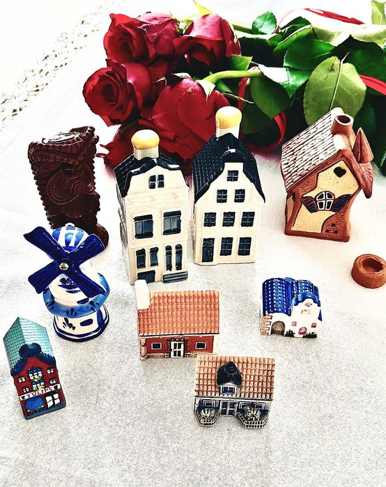 Holenderski miniaturowy wiatrak porcelanowy
