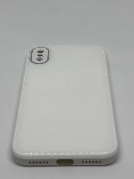 Iphone X/XS Etui Case Obudowa Biała Imitacja Szkła kod 2052