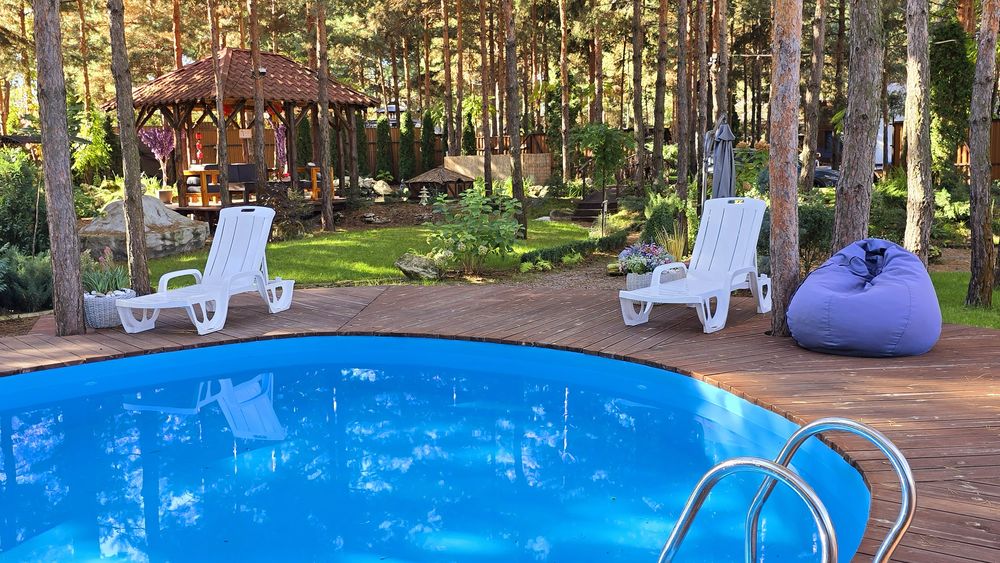 Оренда будинку подобово. Басейн. Чан  Лес  Баня  Сапы  Каякі