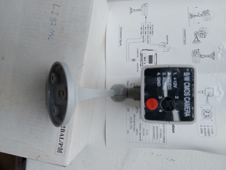 Kamera CCTV monitoring czarno biała CMOS