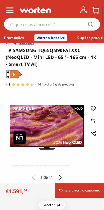 Televisão Neo QLED 65
