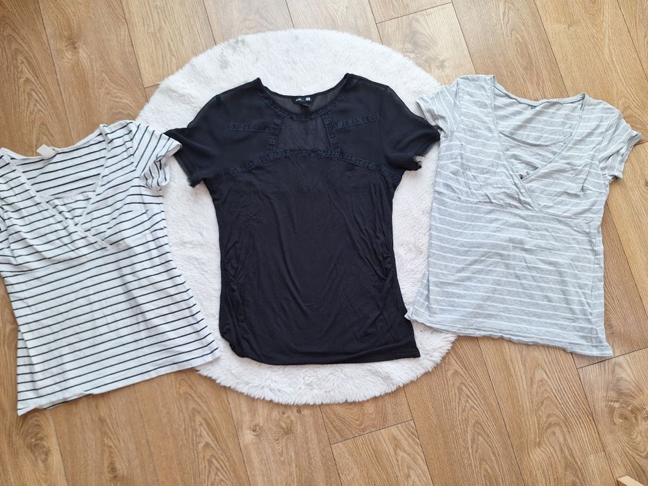 3 bluzki H&M Mama rozm. M ciążowe/do karmienia