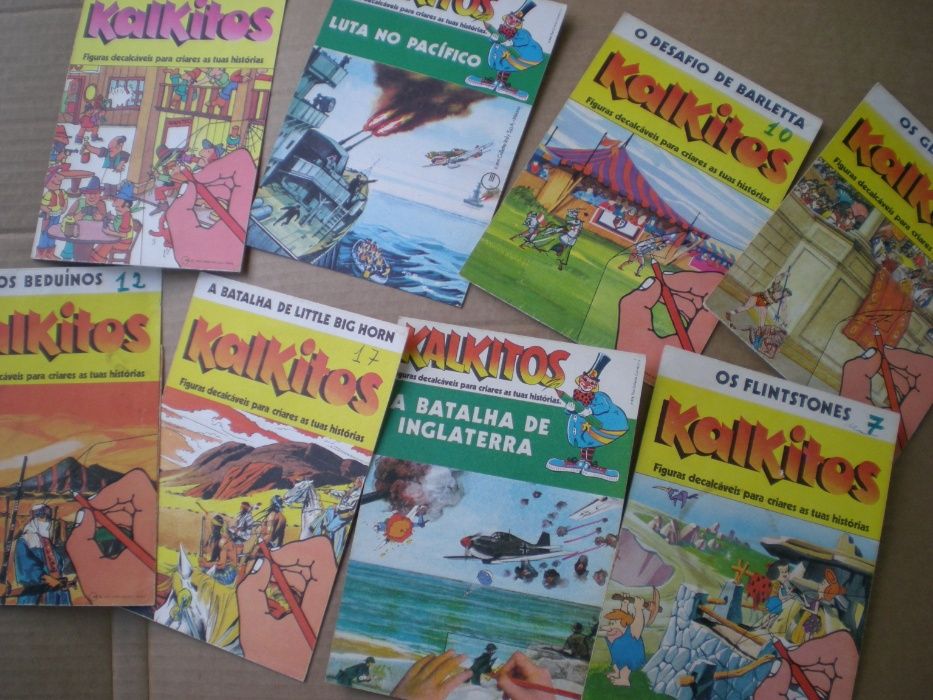 kalkitos calquitos decalques antigos Flintston colecção
