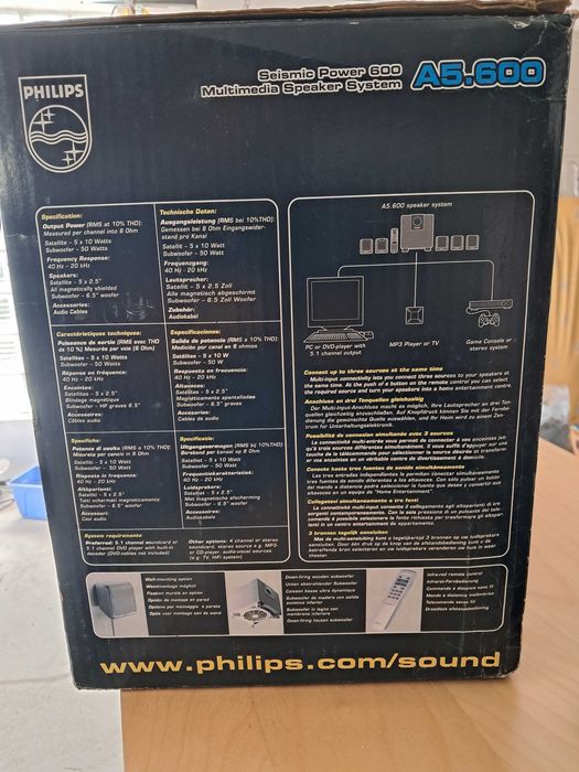Sistema Som 5.1 Philips A5.600 100 W RMS