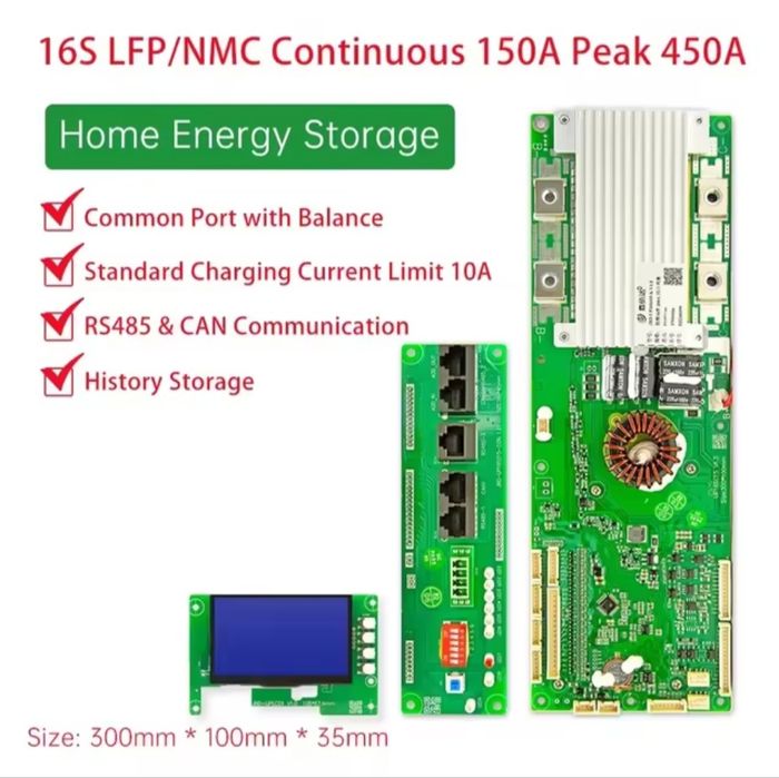 Інверторна BMS JBD SMART 8S-16S 100А,150А,200A Bluetooth , CAN , R