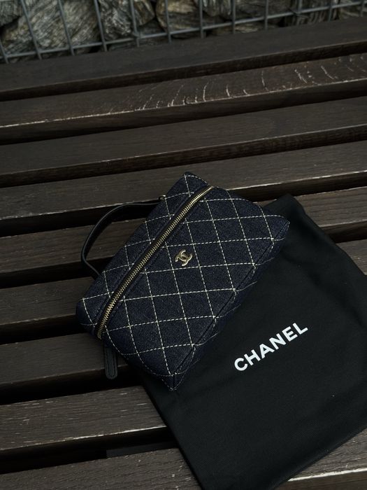 Сумка Chanel джинсова синя голуба