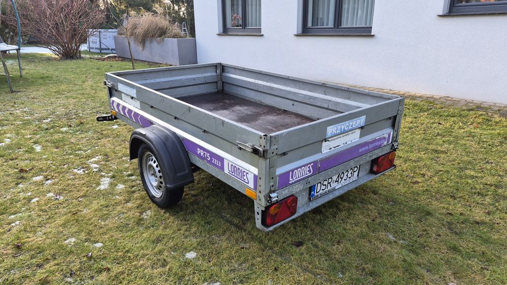 Przyczepa burtowa LORRIES PR75-2313 / RESOR / 2,34m  x 1,34m / DMC 750