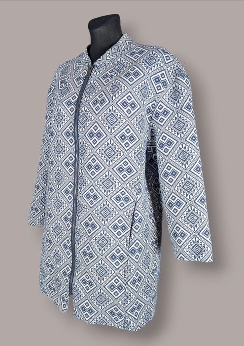 Płaszcz Medicine L wzór geometryczny wiosenny lekki na zamek