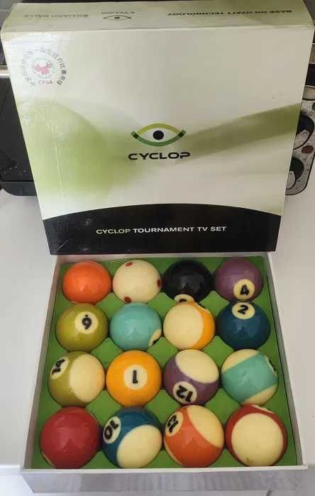 Cyclop Tournament TV Set - Jogo de Bolas Bilhar/Pool - Ler Descrição