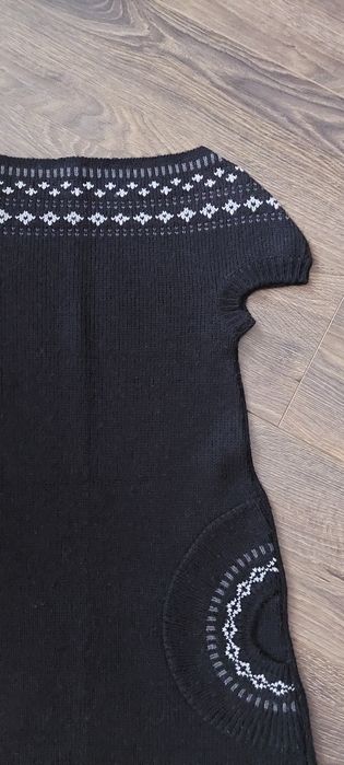 Sukienka tunika czarna dzianinowa cache&cache 36