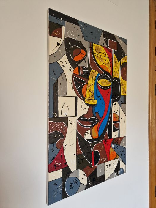 Quadro Cubismo African fc 2025-08