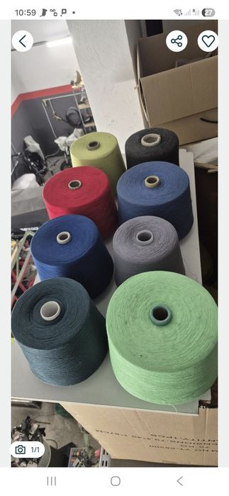 Karton przędzy mix kolorów bawełna