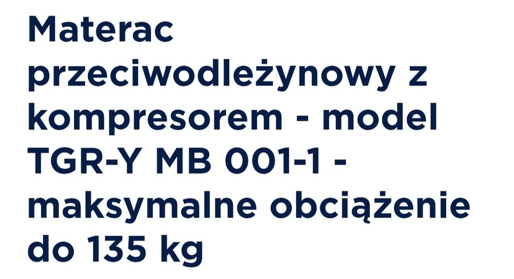 Materac Przeciwodleżynowy Bąbelkowy 200 cm x 90 cm Nowy